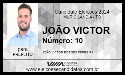 Candidato JOÃO VICTOR 2024 - MURICILÂNDIA - Eleições