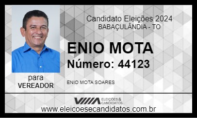 Candidato ENIO MOTA 2024 - BABAÇULÂNDIA - Eleições