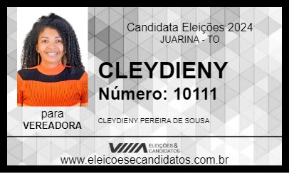 Candidato CLEYDIENY 2024 - JUARINA - Eleições