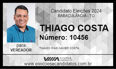 Candidato THIAGO COSTA 2024 - BABAÇULÂNDIA - Eleições