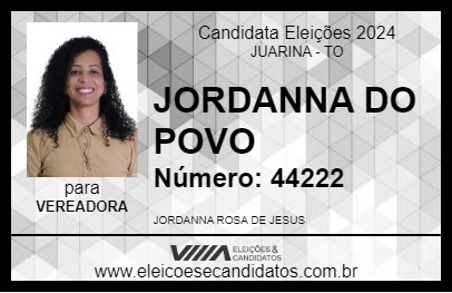 Candidato JORDANNA DO POVO 2024 - JUARINA - Eleições