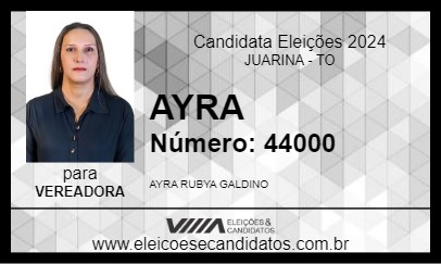 Candidato AYRA 2024 - JUARINA - Eleições