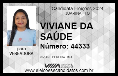 Candidato VIVIANE DA SAÚDE 2024 - JUARINA - Eleições