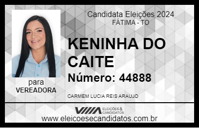 Candidato KENINHA DO CAITE 2024 - FÁTIMA - Eleições