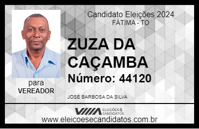 Candidato ZUZA DA CAÇAMBA 2024 - FÁTIMA - Eleições