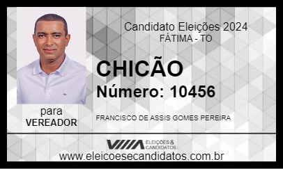 Candidato CHICÃO 2024 - FÁTIMA - Eleições