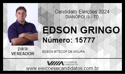 Candidato EDSON GRINGO 2024 - DIANÓPOLIS - Eleições