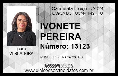 Candidato IVONETE PEREIRA 2024 - LAGOA DO TOCANTINS - Eleições