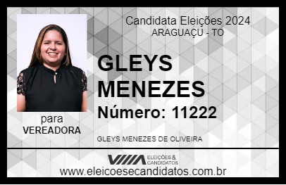 Candidato GLEYS MENEZES 2024 - ARAGUAÇU - Eleições