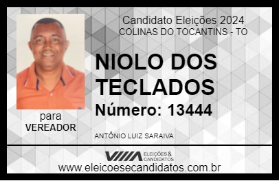 Candidato NIOLO DOS TECLADOS 2024 - COLINAS DO TOCANTINS - Eleições