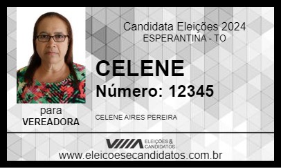 Candidato CELENE  2024 - ESPERANTINA - Eleições