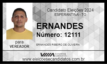 Candidato ERNANDES 2024 - ESPERANTINA - Eleições