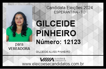 Candidato GILCLEIDE PINHEIRO 2024 - ESPERANTINA - Eleições