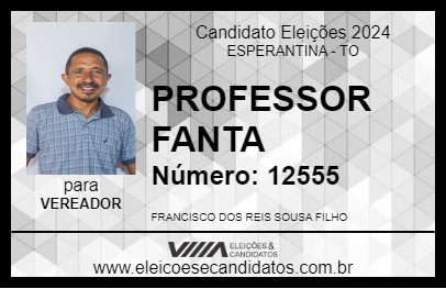 Candidato PROFESSOR FANTA 2024 - ESPERANTINA - Eleições