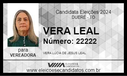 Candidato VERA LEAL 2024 - DUERÉ - Eleições