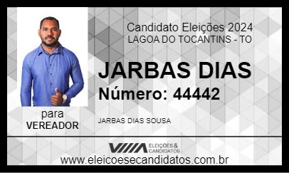 Candidato JARBAS DIAS 2024 - LAGOA DO TOCANTINS - Eleições