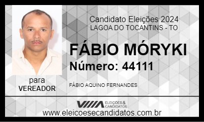 Candidato FÁBIO MÓRYKI 2024 - LAGOA DO TOCANTINS - Eleições