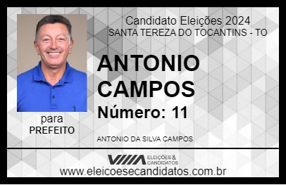 Candidato ANTONIO CAMPOS 2024 - SANTA TEREZA DO TOCANTINS - Eleições