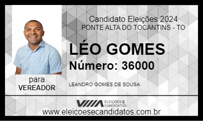 Candidato LÉO GOMES 2024 - PONTE ALTA DO TOCANTINS - Eleições