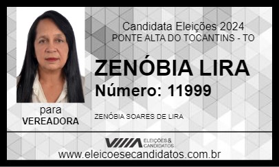 Candidato ZENÓBIA LIRA 2024 - PONTE ALTA DO TOCANTINS - Eleições