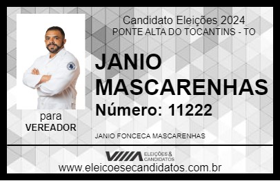 Candidato JANIO MASCARENHAS 2024 - PONTE ALTA DO TOCANTINS - Eleições