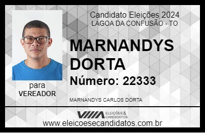 Candidato MARNANDYS DORTA 2024 - LAGOA DA CONFUSÃO - Eleições