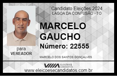 Candidato MARCELO GAUCHO 2024 - LAGOA DA CONFUSÃO - Eleições