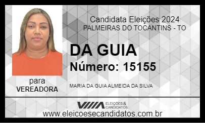 Candidato DA GUIA 2024 - PALMEIRAS DO TOCANTINS - Eleições