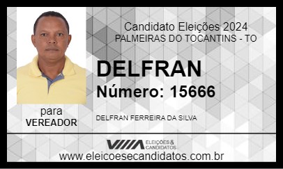 Candidato DELFRAN 2024 - PALMEIRAS DO TOCANTINS - Eleições