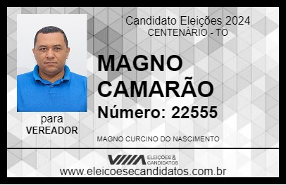 Candidato MAGNO CAMARÃO 2024 - CENTENÁRIO - Eleições