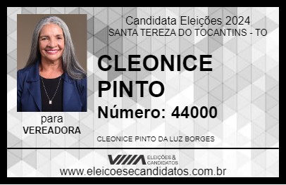 Candidato CLEONICE PINTO 2024 - SANTA TEREZA DO TOCANTINS - Eleições