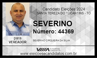 Candidato SEVERINO 2024 - SANTA TEREZA DO TOCANTINS - Eleições