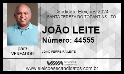 Candidato JOÃO LEITE 2024 - SANTA TEREZA DO TOCANTINS - Eleições