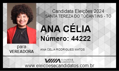 Candidato ANA CÉLIA 2024 - SANTA TEREZA DO TOCANTINS - Eleições