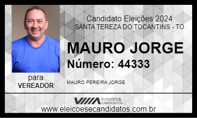 Candidato MAURO JORGE 2024 - SANTA TEREZA DO TOCANTINS - Eleições