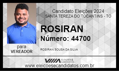 Candidato ROSIRAN 2024 - SANTA TEREZA DO TOCANTINS - Eleições