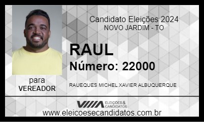 Candidato RAUL 2024 - NOVO JARDIM - Eleições