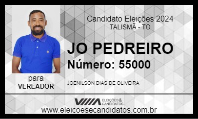 Candidato JO PEDREIRO 2024 - TALISMÃ - Eleições