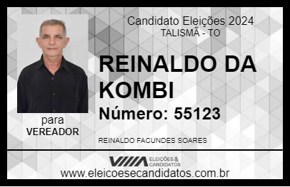 Candidato REINALDO DA KOMBI 2024 - TALISMÃ - Eleições