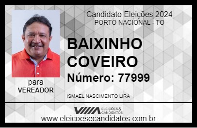 Candidato BAIXINHO COVEIRO 2024 - PORTO NACIONAL - Eleições