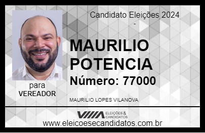 Candidato MAURILIO POTENCIA 2024 - PORTO NACIONAL - Eleições