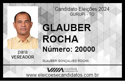 Candidato GLAUBER ROCHA  2024 - GURUPI - Eleições