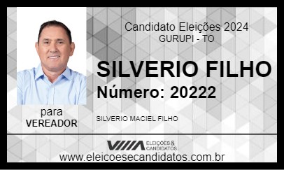 Candidato SILVERIO FILHO 2024 - GURUPI - Eleições