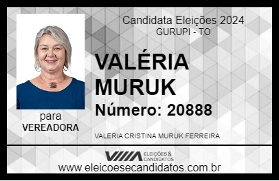 Candidato VALÉRIA MURUK 2024 - GURUPI - Eleições