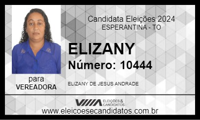 Candidato ELIZANY 2024 - ESPERANTINA - Eleições