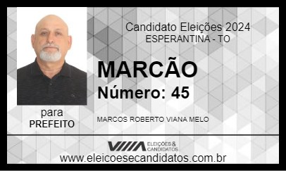 Candidato MARCÃO 2024 - ESPERANTINA - Eleições