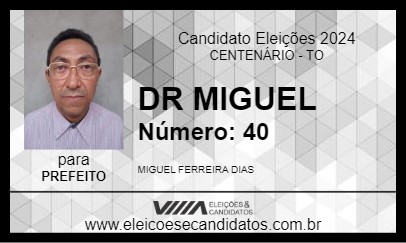 Candidato DR MIGUEL 2024 - CENTENÁRIO - Eleições