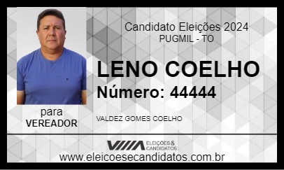 Candidato LENO COELHO 2024 - PUGMIL - Eleições