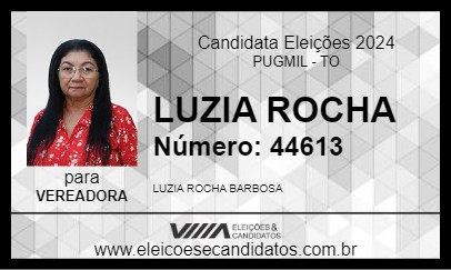 Candidato LUZIA ROCHA 2024 - PUGMIL - Eleições