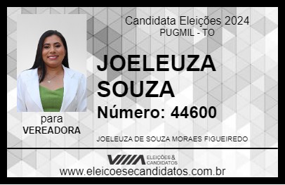 Candidato JOELEUZA SOUZA 2024 - PUGMIL - Eleições